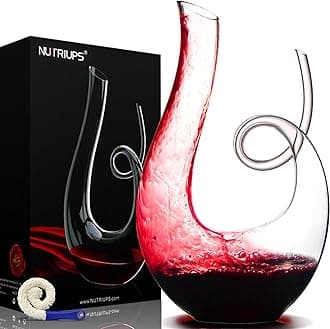 Wine Decanters, 1.2L Swan Decanters for Wine, Lead-free Wine Carafes, Clear