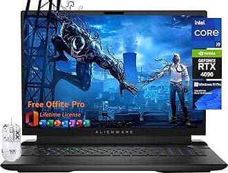 Dell Alienware M18 R2 Gaming Laptop, 18" QHD+(2560 x 1600) 165Hz, Intel 24-Core i9 14900HX, GeForce RTX 4090, 64 GB DDR5, 8 TB SSD, FHD Camera, Backlit Keyboard, Office 2019, Win11 Pro, Patented Mouse