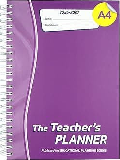 The Teachers Planner 2026-2027 for Secondary School – A4 – Six Period Day – Page-a-Day & Undated, with Dedicated Pages for Year Planning, Exams, Marking and more (TP3-P)