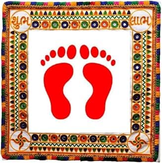 Handwork Cotton Kutchi Work Embroidered Kanku Pagla Rumal (Bride's and Baby Welcome)