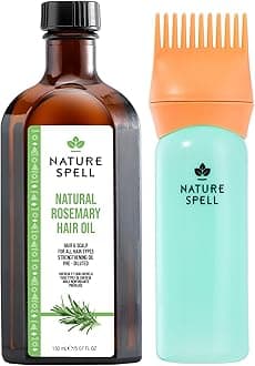 Nature Spell Rosemary Oil For Hair Growth With Root Comb Applicator, Pre-Diluted Hair & Scalp Oil Nourishes Dry, Damaged Hair, For Women & Men, 5.07 Fl Oz