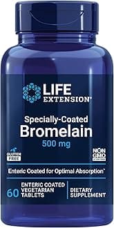 Specially-Coated Bromelain, Pineapple Extract, Joint Health, Joint Comfort, Vegetarian, Gluten-Free, Non-GMO, 500 mg, 60 enteric-Coated Tablets