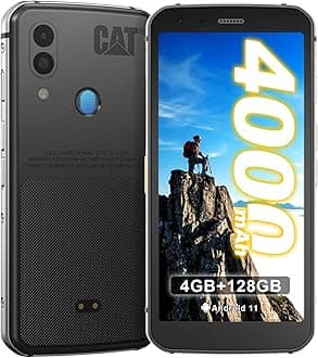 CAT S62 Rugged Cell Phone Unlocked (128GB, 4GB) 5.7" IP68 Waterproof Android Smartphone, 12MP Dual Camera, All Day Battery, NFC, Fingerprint Unlock, Snapdragon 660 Nano Slot(Black) New