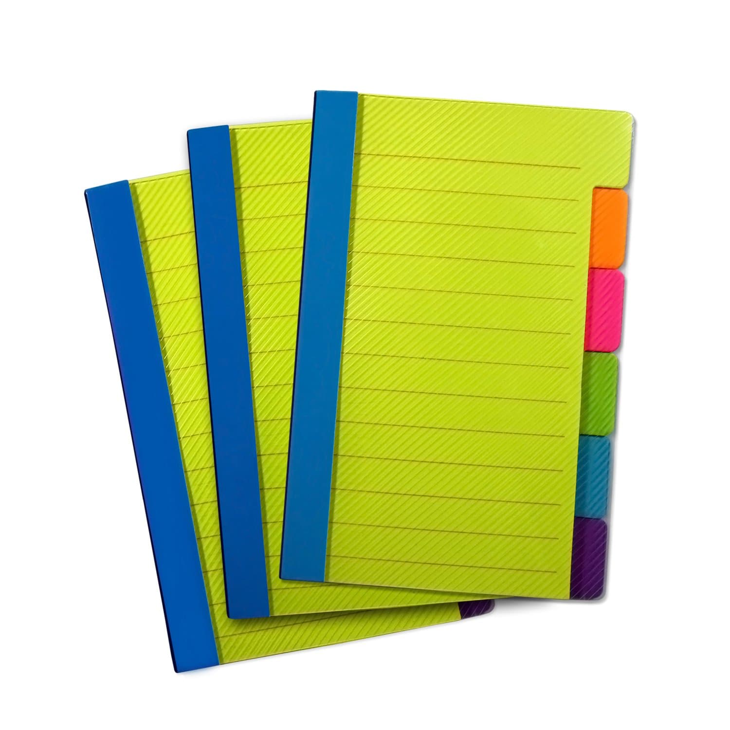 Sticky Notes with Dividers (3-Pack) - Color-Coded Notetaking Tabs for Books, Notebooks and Organization - Feature 6 Neon Colors and Ruled Lines for Notes - High Quality, No-Residue Adhesive