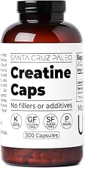 Creatine Capsules, Supports Muscle Growth & Energy, Gluten Free, Keto, Sugar Free, Paleo, No Fillers or Additives, Creatine Monohydrate Pills, 2500mg, 100 Servings, 300 Capsules