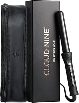The Curling Wand Hair Curler | Styling Tool Variable Temperature Control 125°C to 175°C Range of Hair Types Strong Shiny Healthy Results | Ceramic Barrel Pivoting Cord | Quick Heat