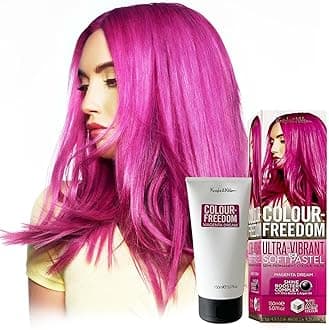 Knight & Wilson Colour-Freedom 150ml Magenta Dream Purple Semi-Permanent Hair Color - Ultra-Vibrant Vegan Friendly Color Mask with Shine Booster Complex - Ammonia Free Color Lasts Up To 6-10 Washes