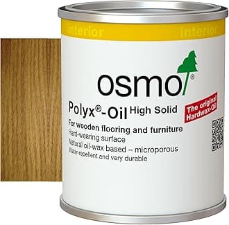 Polyx®-Oil Tester Size - Hard Wax Oil 3065, Clear Semi-Matt, 125ml - Durable for Wooden Furniture, Water-Resistant Floor Wax, Wood Treatment & Wood Finish - Ideal for Oak, Pine, & More