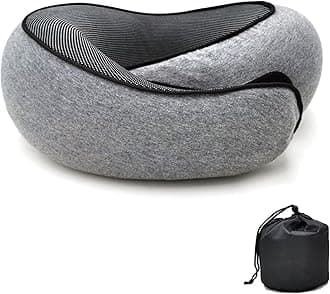 Generic 2024 NEW Wander Plus Travel Pillow, Flyhugz Neck Pillow, Wander Plus Travel Neck Pillow, Memory Foam Travel Pillow, Memory Foam Travel Neck Pillow for Airplanes, Travel Neck Pillow (Gray)
