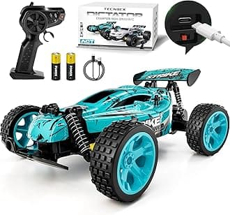 Tecnock RC Car Remote Control Car for Kids,1:18 20 KM/H 2WD RC Buggy,2.4GHz Offroad Racing Car for 40 Mins Play, Gift for Boys and Girls (Blue)
