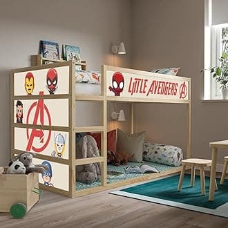 Super Heroes Kura Bed Decal - Avengers Kids Kura Bed Sticker - Avengers Decals for Kids - Peel and Stick Kura Bed Decal (Super Heroes)