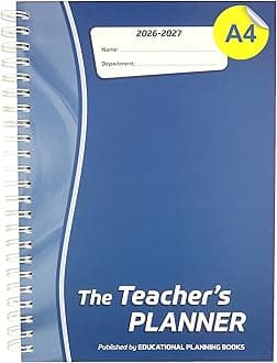 The Teachers Planner 2026-2027 for Secondary School – A4 – Six Period Day – Page-a-Day & Undated, with Dedicated Pages for Year Planning, Exams, Marking and more (TP3-B)