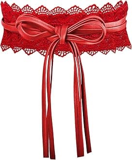 Acecharming Obi Belt for Women, Fashion Style Faux Leather Wrap Belt Wide Band, Womens Belts for Dress