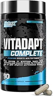 Nutrex Research Vitadapt Complete Sports Multivitamin for Men - 24 Vitamins, KSM-66 Ashwagandha and Minerals for Athletes - Mens Multivitamin (90 Capsules)