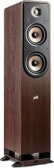 Polk Signature Elite ES50 Tower Speaker - Hi-Res Audio Certified, Dolby Atmos Speaker & DTS:X Compatible, 1" Tweeter & (2) 5.25" Woofers, Power Port Technology for Effortless Bass, Contemporary Walnut
