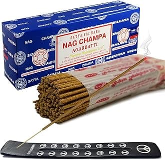 TRUMIRI Incense Stick Holder Bundle with 250g Satya Sai Baba Nagchampa Incense Sticks - 2 Sets of 251 Pieces (1 Pack)