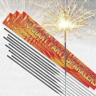 40cm (16 inch) Giant Party Sparklers | Handheld Sparklers | Classic Golden Sparkle (300)