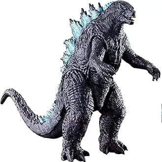 - De-Lite Action Figures PVC Anime Movable Collectible Model Statue Toys (Legacy Nuclear GodzillaMonster - Black (Blue Spine), 17cm)