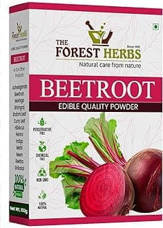 The Forest Herbs Natural Care From Nature Beetroot Powder 100gm for Face | Hair | Lips | Drinking | Glowing & Shiny Skin Face Pack