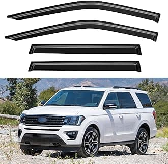 Window Visors Rain Guards for 2018-2024 Ford Expedition, Out-Channel Window Vent Wind Deflectors Visors Shades for 18-24 Expedition XL STX XLT MAX Limited King Ranch Platinum