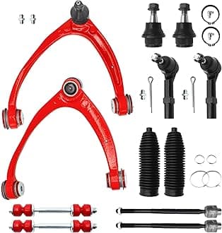 Front End 12pc Suspension Kit for 2007-2013 Chevy Silverado 1500 Suburban Yukon Sierra XL 1500 Tahoe Escalade ESV EXT 2 Upper Control Arms 2 Sway Bars 4 Tie Rods 2 Lower Ball Joints 2 Boots(12pc)