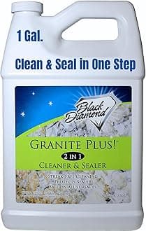 Black Diamond Stoneworks Granite Plus! 2 in 1 Cleaner & Sealer for Granite, Marble, Travertine, Limestone, Ready to Use!