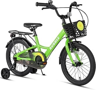 Bubble 12 14 16 Inch Kids Bike for 3-8 Years Old Boys & Girls Bicycles with Basket & Stabilisers & Rear Rack, Multiple Colors