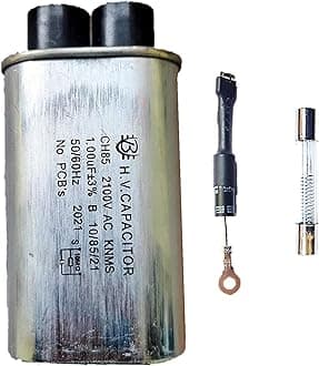 AMAZOR Microwave Oven High Voltage Capacitor 1mfd with diode Combo by Jagdish Refrigeration, White