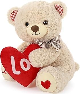 MorisMos Valentine's Day Teddy Bear, 14 Inches Squishy Plush Cute Animals Valentine's Day Gifts for Girlfriend, Wife, Her