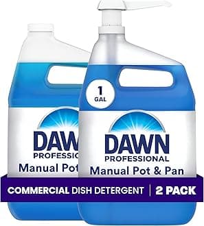 Dawn PRO Manual Pot and Pan Detergent, Dish Soap Liquid for Dishwashing by Hand, Bulk Concentrate for Commercial Use, 1 gal (Case of 2)