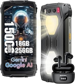 BV7300 Rugged Phone, 15000mAh/45W, Dual 800LM Camping Light, Night Vision Camera, 18GB+256GB/2TB Rugged Smartphone Unlocked Gemini AI, 50MP+32MP+20MP, 6.67" 90Hz, Android 14/Glove Mode/NFC