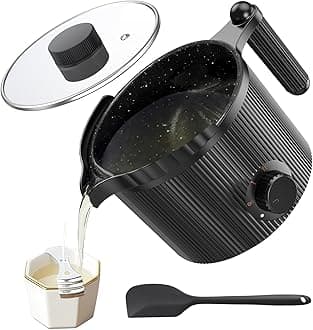 venpow Candle Wax Melter with Pour Spout, Candle Making Kit for Adult Beginners, 1.5L Large Capacity, for Making Candles and Soaps, Kit Includes Wax Melting Pot and Stirring Spoon - Black