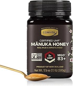 Manuka Honey UMF 5+ (MGO 83+) - Raw Manuka Honey New Zealand, Pure & Unpasteurized, Superfood for Immune Health, Use in Tea, Wild, Monofloral, Non-GMO - 500g (17.6 oz)