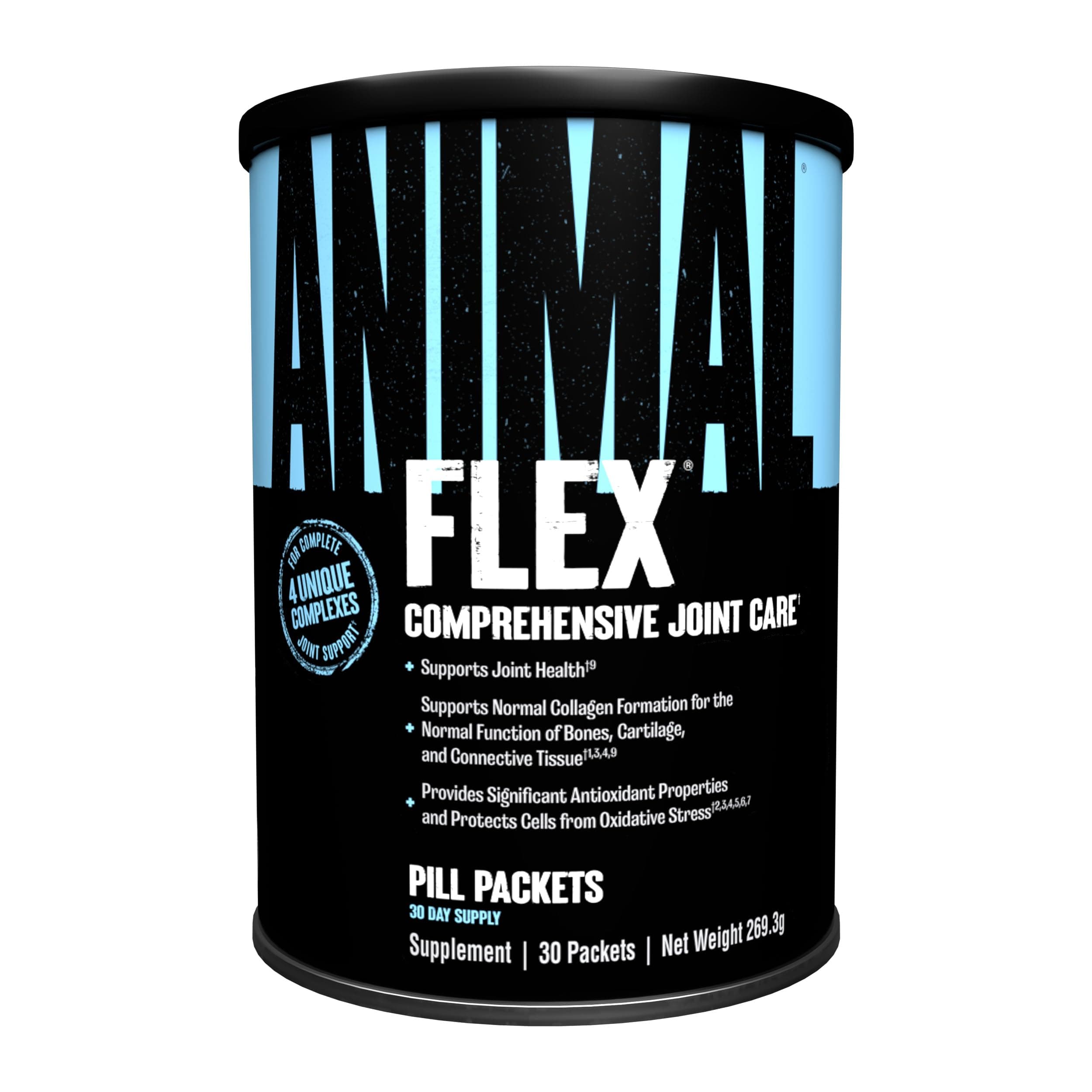 ANIMAL Flex Comprehensive Joint Care - 4 Unique complexes for Joints, Bones & Cartilage - with Vitamins A & E, glucosamine, Flaxseed Oil & hyaluronic Acid - 30 Packs
