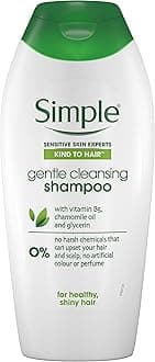Simple Kind to Hair Gentle Cleansing Shampoo with vitamin B5, chamomile oil, and glycerin hair care for healthy, shiny hair 400 ml