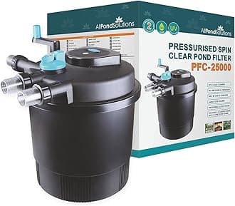 All Pond Solutions Pressurised Koi Fish Pond Filter/UV Steriliser for PFC-25000 Litre