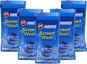 Windshield Car Wash Additive Fluid Concentrate Liquid Wipers Lubricated Streak Free & Anti Wiper Judder Formula Auto Detergent Glass Cleaner (5 Pcs)