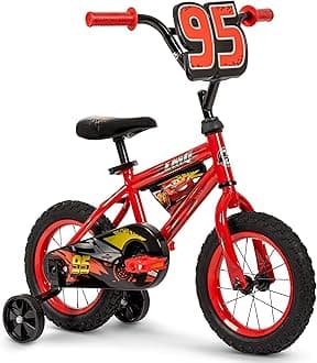 Huffy Disney and Marvel 12/16 Inch Boy's Bike for Kids, Multiple Color Options and Designs Available, Ideal for Ages 3+ Years Old, Removable Training Wheels, Adjustable Seat, Simple Coaster Brake