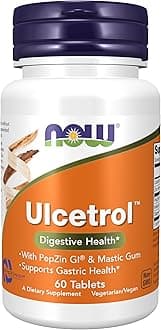 NOW Foods Supplements Ulcetrol™, Digestive Health*, With PepZin GI® & Mastic Gum, Supports Gastric Health*, 60 Tablets