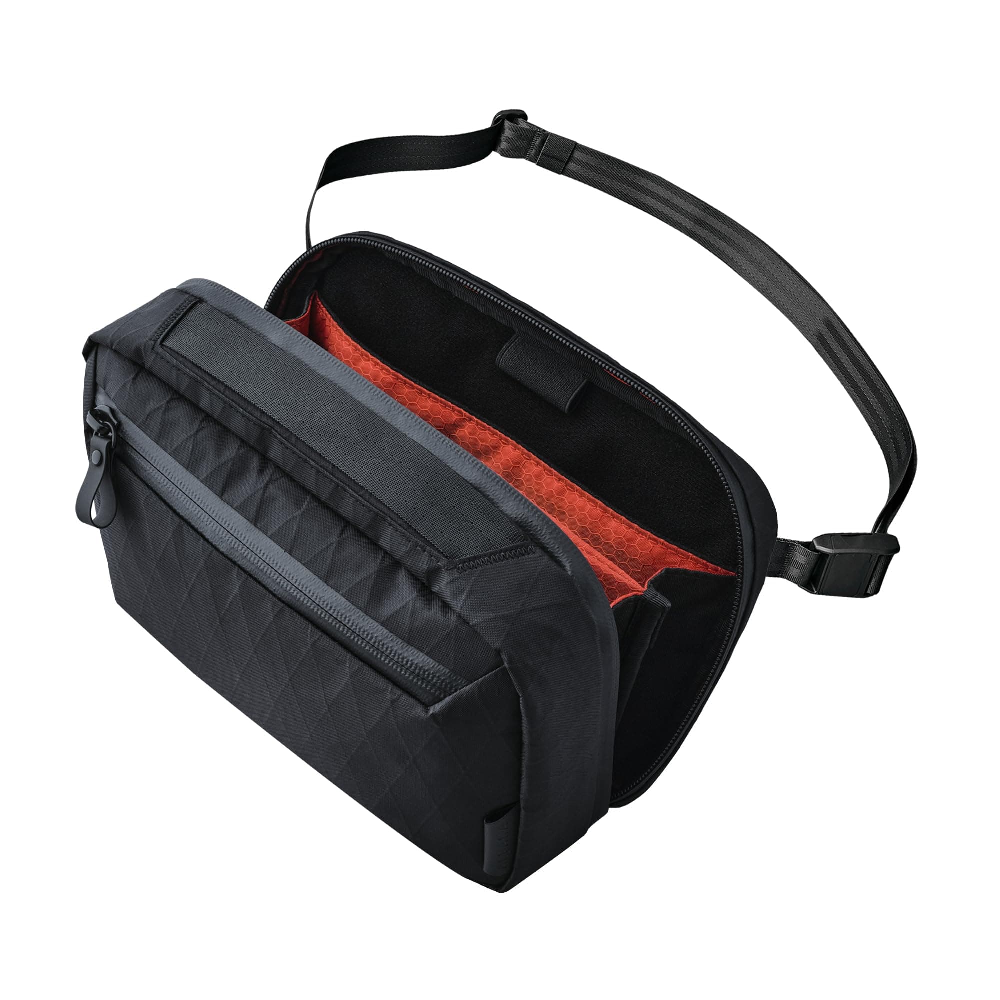 ALPAKA Elements Tech Case Max X-Pac VX21 - Keeps You Clutter-Free - Transforms into Sling Bag with Adjustable Strap, Weatherproof Fabric fits iPad Mini Series, Black