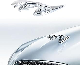 Hood Emblem - Compatible with XE, XF, XJ JG Accessories- 3D Classical Design - Hood Emblem in Chrome/Black Finish(Chrome)