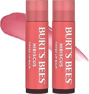 Burt's Bees 100% Natural Moisturizing Tinted Lip Balm, Hibiscus, 1 Tube, Pack of 2