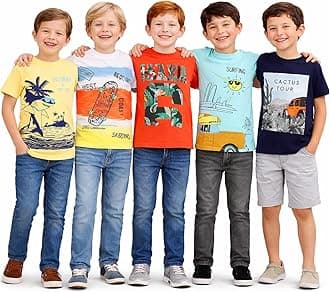 Boys Boys regular fit tshirt T-Shirt (pack of 5)