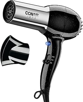 1875 Watt Pro Styler / Hair Dryer with Ionic Conditioning; Black/Chrome
