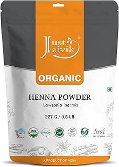 100% Organic USDA Certified Henna Powder (Lawsonia Inermis) For Hair Certified by OneCert Asia for USDA Organic Standard 227 Gms / 0.5 LB/ 8 Oz , 100% Natural , No chemical or additive.