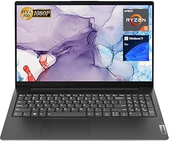 Lenovo V15 Laptop, 15.6" FHD Display, AMD Ryzen 5 5500U Hexa-core Processor (Beat Intel i7-1065G7), 8GB RAM, 512GB SSD, HDMI, RJ45, Numeric Keypad, Wi-Fi, Windows 11 Pro, Black