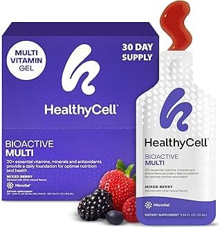 Bioactive Daily Liquid Multivitamin for Men & Women – 20+ Essential Vitamins, Minerals & Antioxidants for Brain, Heart, Immunity, Energy, Skin & Hair Support - 30 Gel Packs