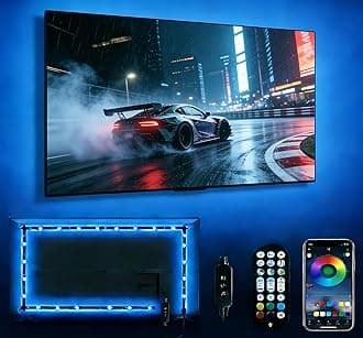 Daymeet Led Lights for TV, 16.4ft TV Led Lights Backlight Behind for 65-85 inch Led Strip Lights,RGB Color Changing Light with Remote, Music Sync Bluetooth APP Control USB Christmas Lighting
