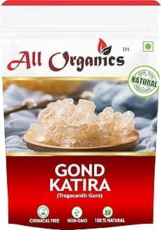 All Organics Gond Katira Pure (Edible Gum) - 100 grams | High Cooling | Herbal Food | Super Food