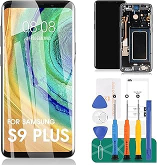 Original for Samsung Galaxy S9 Plus Screen for SM-G965U LCD for Samsung Galaxy S9 Plus LCD Screen Replacement for Galaxy S9 Plus Digitizer Touch Sceen Assembly Repair Parts with Frame